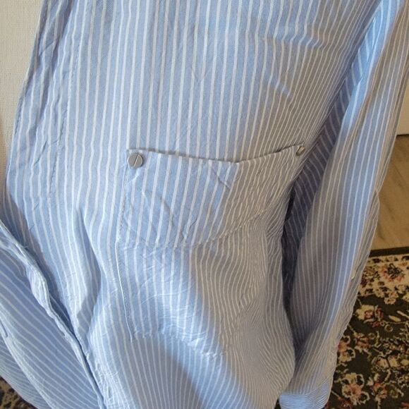 COPY - Jones New York Button Up Top with Front Tie and Roll Tab Sleeves. Size L. - Picture 12 of 12